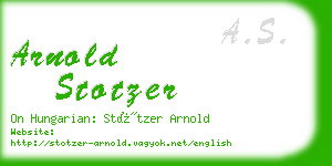 arnold stotzer business card